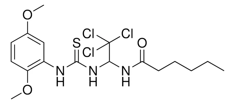 Sigma-Aldrich HEXANOIC ACID (2,2,2-TRICHLORO-1-(3-(2,5-DIMETHOXY-PH)-THIOUREIDO)-ETHYL)-AMIDE,AldrichCPR