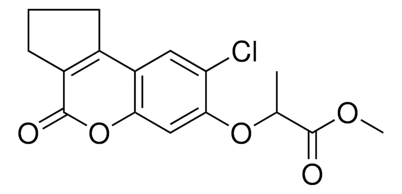 Sigma-Aldrich 2-(8-CL-4-OXO-1,2,3,4-4H-CYCLOPENTA(C)CHROMEN-7-YLOXY)-PROPIONIC ACID ME ESTER,AldrichCPR