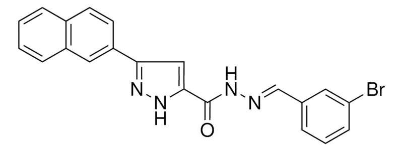 Sigma-Aldrich 5-NAPHTHALEN-2-YL-2H-PYRAZOLE-3-CARBOXYLIC ACID (3-BROMO-BENZYLIDENE)-HYDRAZIDE,AldrichCPR
