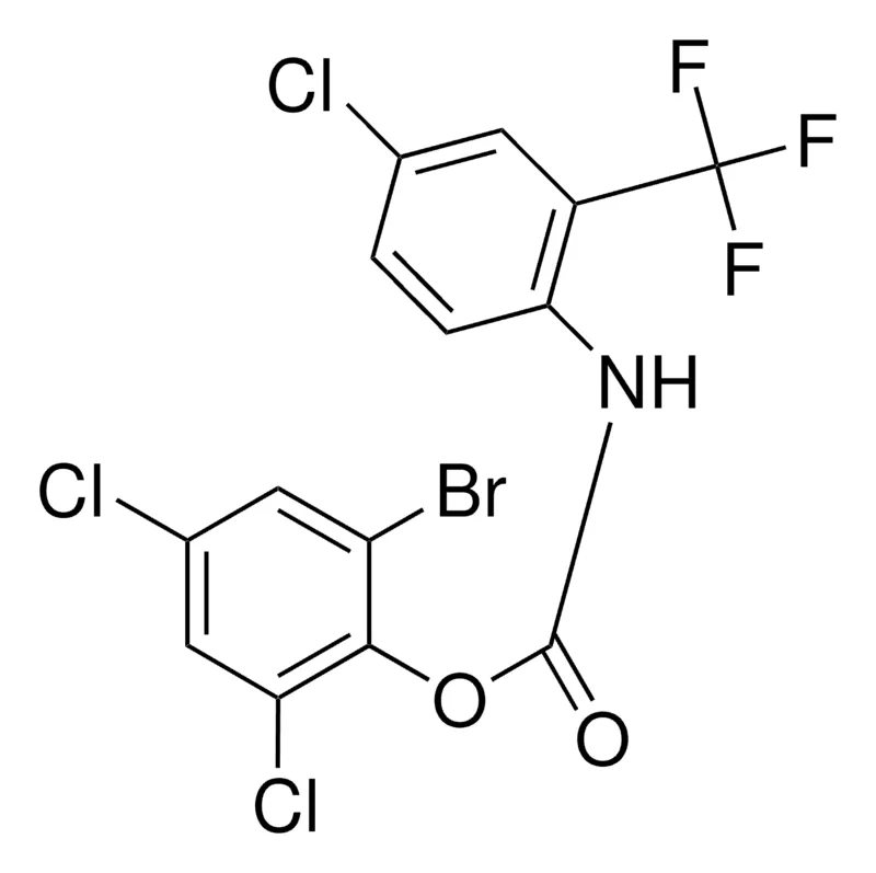 Sigma-Aldrich 2-BROMO-4,6-DICHLOROPHENYL N-(4-CHLORO-2-(TRIFLUOROMETHYL)PHENYL)CARBAMATE,AldrichCPR