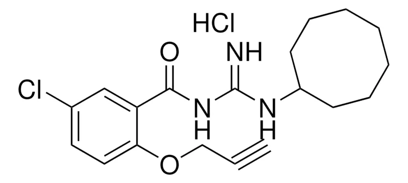 Sigma-Aldrich N-(5-CHLORO-2-PROP-2-YNYLOXY-BENZOYL)-N'-CYCLOOCTYL-GUANIDINE, HYDROCHLORIDE，AldrichCPR