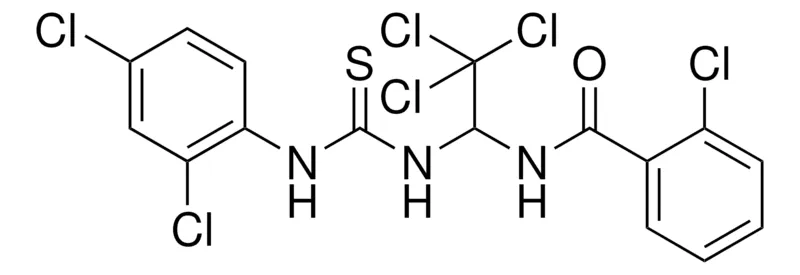 Sigma-Aldrich 2-CL-N-(2,2,2-TRICHLORO-1-(3-(2,4-DICHLORO-PHENYL)-THIOUREIDO)-ETHYL)-BENZAMIDE,AldrichCPR