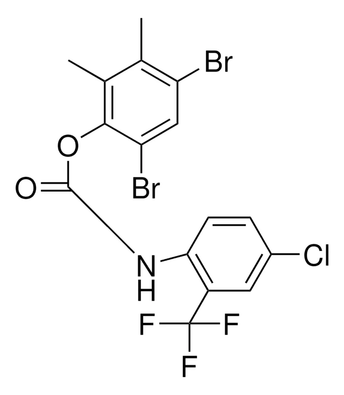 Sigma-Aldrich 2,4-DIBROMO-5,6-DIMETHYLPHENYL N-(4-CHLORO-2-(TRIFLUOROMETHYL)PHENYL)CARBAMATE，AldrichCPR