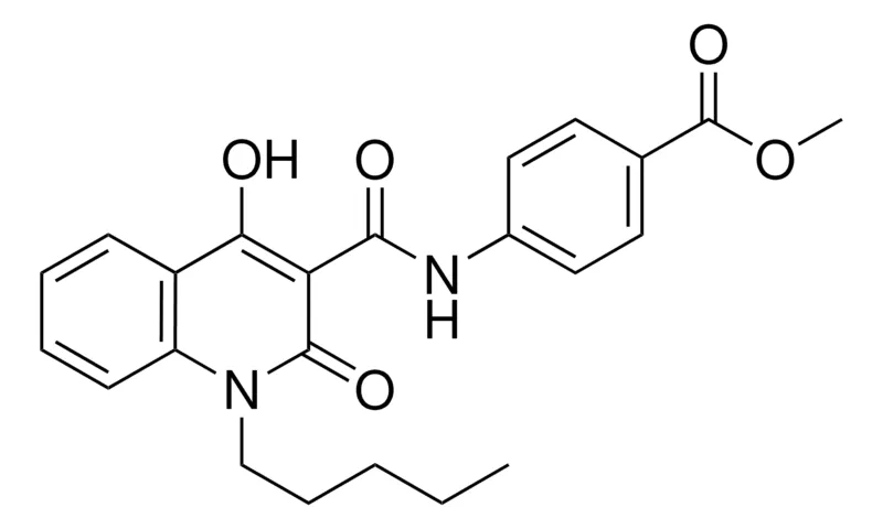 Sigma-Aldrich 4((4-HO-2-OXO-1-PENTYL-1,2-2H-QUINOLINE-3-CARBONYL)-AMINO)-BENZOIC ACID ME ESTER,AldrichCPR