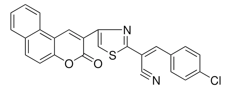 Sigma-Aldrich 3-(4-CL-PHENYL)-2-(4-(3-OXO-3H-BENZO(F)CHROMEN-2-YL)-THIAZOL-2-YL)-ACRYLONITRILE,AldrichCPR
