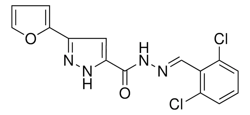 Sigma-Aldrich 5-FURAN-2-YL-2H-PYRAZOLE-3-CARBOXYLIC ACID (2,6-DICHLORO-BENZYLIDENE)-HYDRAZIDE，AldrichCPR