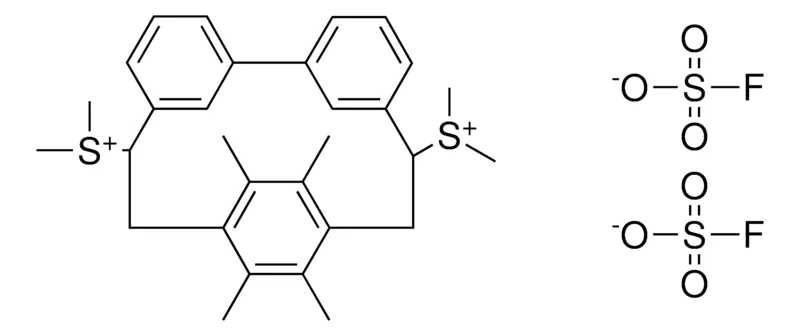 Sigma-Aldrich [14-(DIMETHYLSULFONIO)-17,18,19,20-TETRAMETHYLTETRACYCLO[14.2.2.1(4,8).1(9,13)]DOCOSA-1(18),4(22),5,7,9(21),10,12,16,19-NONAEN-3-YL](DIMETHYL)SULFONIUM DIFLUORIDOSULFATE，AldrichCPR
