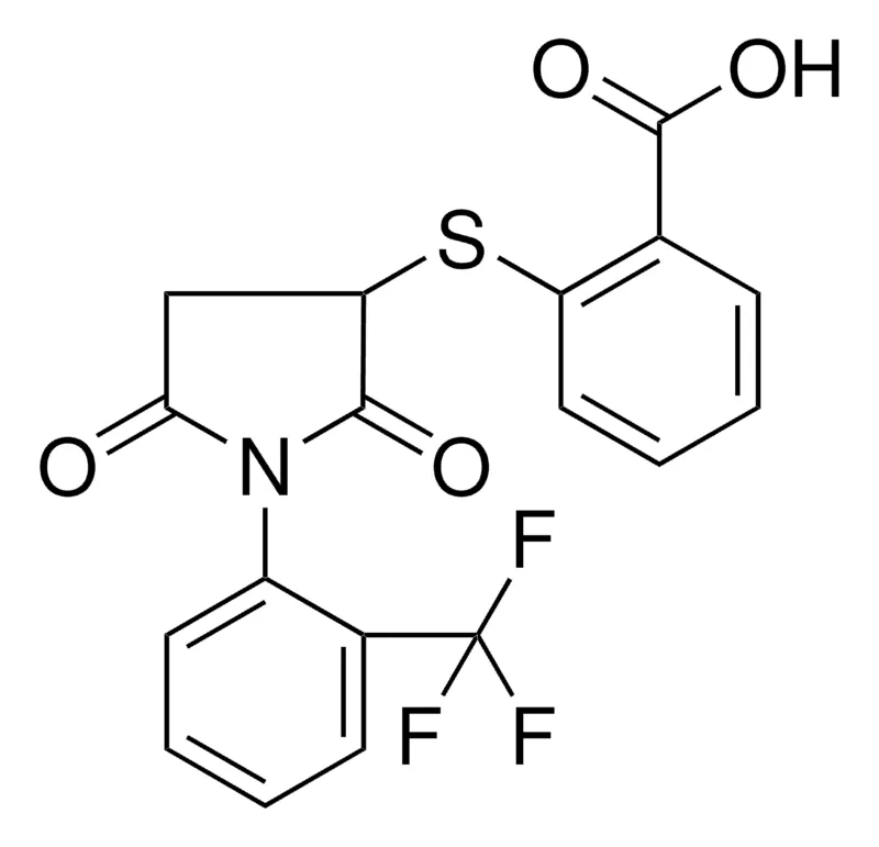Sigma-Aldrich 2-(2,5-DIOXO-1-(2-TRIFLUOROMETHYL-PHENYL)-PYRROLIDIN-3-YLSULFANYL)-BENZOIC ACID,AldrichCPR
