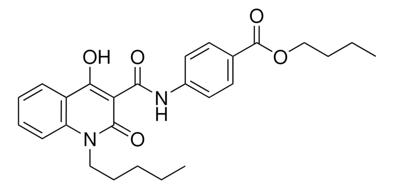 Sigma-Aldrich 4((4-HO-2-OXO-1-PENTYL-1,2-2H-QUINOLINE-3-CARBONYL)-AMINO)-BENZOIC ACID BU ESTER,AldrichCPR