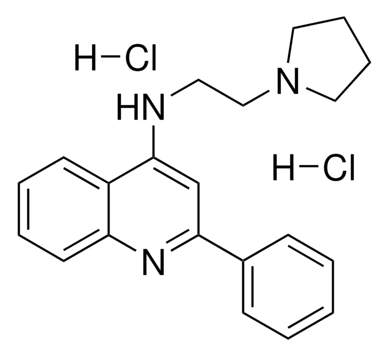 Sigma-Aldrich 2-PHENYL-N-(2-(1-PYRROLIDINYL)ETHYL)-4-QUINOLINAMINE DIHYDROCHLORIDE,AldrichCPR