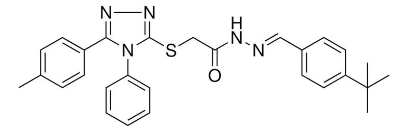 Sigma-Aldrich N'-[(E)-(4-TERT-BUTYLPHENYL)METHYLIDENE]-2-{[5-(4-METHYLPHENYL)-4-PHENYL-4H-1,2,4-TRIAZOL-3-YL]SULFANYL}ACETOHYDRAZIDE，AldrichCPR