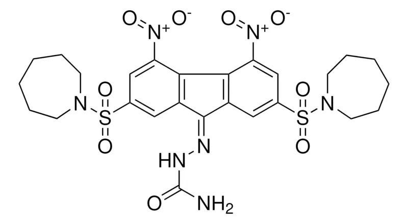 Sigma-Aldrich 2,7-BIS(1-AZEPANYLSULFONYL)-4,5-DINITRO-9H-FLUOREN-9-ONE SEMICARBAZONE,AldrichCPR
