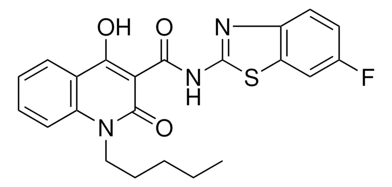 Sigma-Aldrich N-(6-F-1,3-BENZOTHIAZOL-2-YL)-4-HO-2-OXO-1-PENTYL-1,2-2H-3-QUINOLINECARBOXAMIDE,AldrichCPR