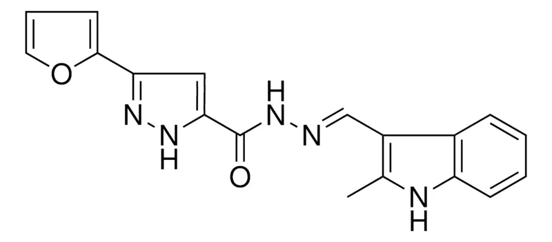 Sigma-Aldrich 5-FURAN-2YL-2H-PYRAZOLE-3-CARBOXYLIC ACID (2-ME-1H-INDOL-3-YLMETHYLENE)HYDRAZIDE,AldrichCPR