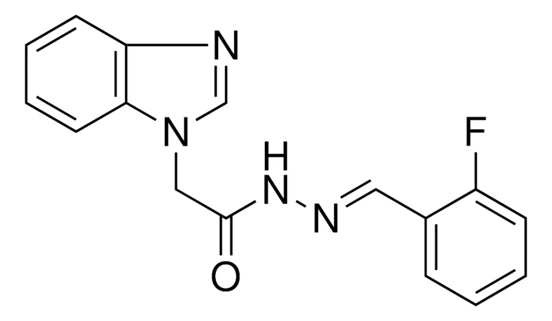 Sigma-Aldrich 2-BENZOIMIDAZOL-1-YL-ACETIC ACID (2-FLUORO-BENZYLIDENE)-HYDRAZIDE,AldrichCPR
