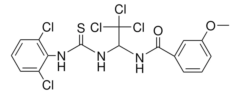 Sigma-Aldrich 3-MEO-N-(2,2,2-TRICHLORO-1-(3-(2,6-DICHLORO-PHENYL)-THIOUREIDO)-ETHYL)-BENZAMIDE,AldrichCPR