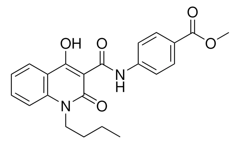 Sigma-Aldrich 4-((1-BU-4-HO-2-OXO-1,2-2H-QUINOLINE-3-CARBONYL)-AMINO)-BENZOIC ACID ME ESTER,AldrichCPR
