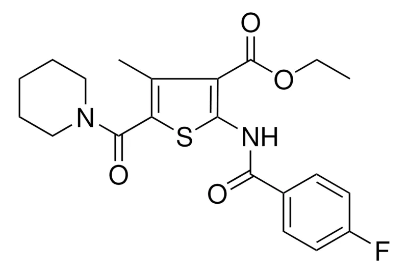 Sigma-Aldrich ETHYL 2-[(4-FLUOROBENZOYL)AMINO]-4-METHYL-5-(1-PIPERIDINYLCARBONYL)-3-THIOPHENECARBOXYLATE，AldrichCPR