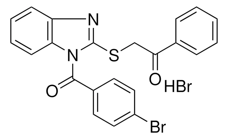 Sigma-Aldrich 2-((1-(4-BROMOBENZOYL)-1H-BENZIMIDAZOL-2-YL)THIO)-1-PHENYLETHANONE HYDROBROMIDE,AldrichCPR