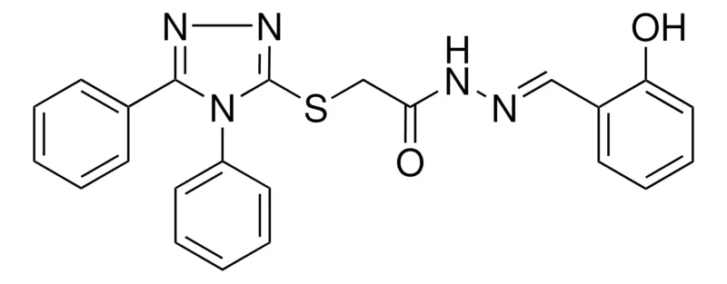 Sigma-Aldrich 2(4,5DI-PH-4H(1,2,4)TRIAZOL-3-YLSULFANYL)ACETIC ACID (2-HO-BENZYLIDENE)HYDRAZIDE,AldrichCPR