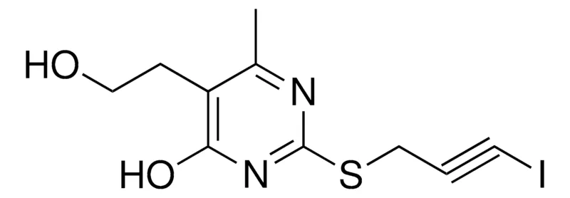 Sigma-Aldrich 5-(2-HYDROXY-ETHYL)-2-(3-IODO-PROP-2-YNYLSULFANYL)-6-METHYL-PYRIMIDIN-4-OL,AldrichCPR