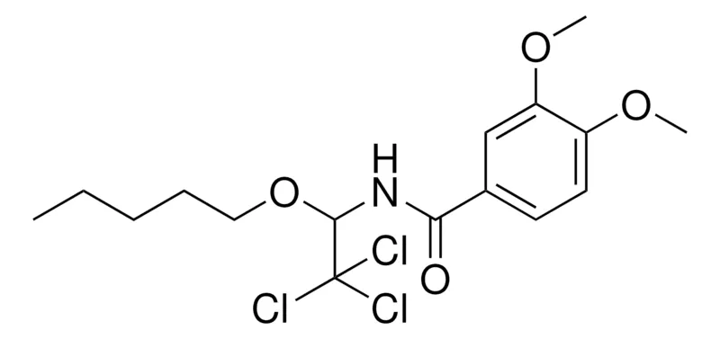 Sigma-Aldrich 3,4-DIMETHOXY-N-(2,2,2-TRICHLORO-1-PENTYLOXY-ETHYL)-BENZAMIDE,AldrichCPR