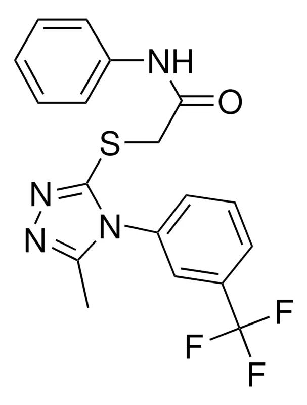 Sigma-Aldrich 2-((5-ME-4-(3-(TRIFLUOROMETHYL)PH)-4H-1,2,4-TRIAZOL-3-YL)THIO)-N-PHENYLACETAMIDE,AldrichCPR