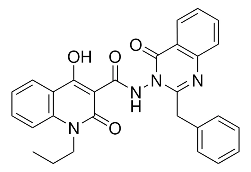 Sigma-Aldrich N-(2-BENZYL-4-OXO-3(4H)-QUINAZOLINYL)-4-HYDROXY-2-OXO-1-PROPYL-1,2-DIHYDRO-3-QUINOLINECARBOXAMIDE,AldrichCPR