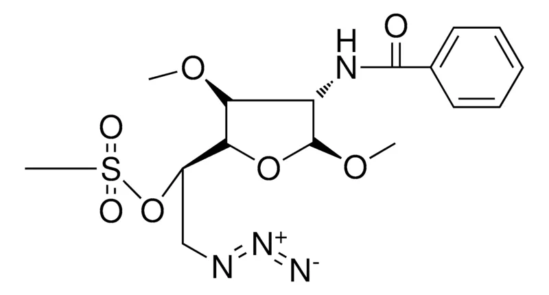 Sigma-Aldrich METHANESULFONIC ACID 2-AZIDO-1-(4-BENZOYLAMINO-3,5-DI-MEO-4H-FURAN-2-YL)ET ESTER,AldrichCPR