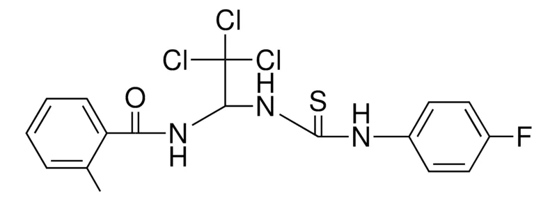 Sigma-Aldrich 2-METHYL-N-(2,2,2-TRICHLORO-1-(3-(4-FLUORO-PHENYL)-THIOUREIDO)-ETHYL)-BENZAMIDE,AldrichCPR