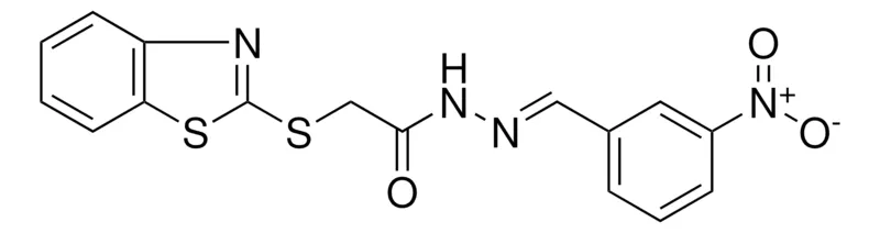 Sigma-Aldrich 2-(BENZOTHIAZOL-2-YLSULFANYL)-ACETIC ACID (3-NITRO-BENZYLIDENE)-HYDRAZIDE,AldrichCPR