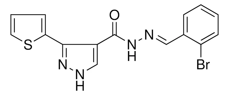 Sigma-Aldrich 3-THIOPHEN-2-YL-1H-PYRAZOLE-4-CARBOXYLIC ACID (2-BROMO-BENZYLIDENE)-HYDRAZIDE,AldrichCPR
