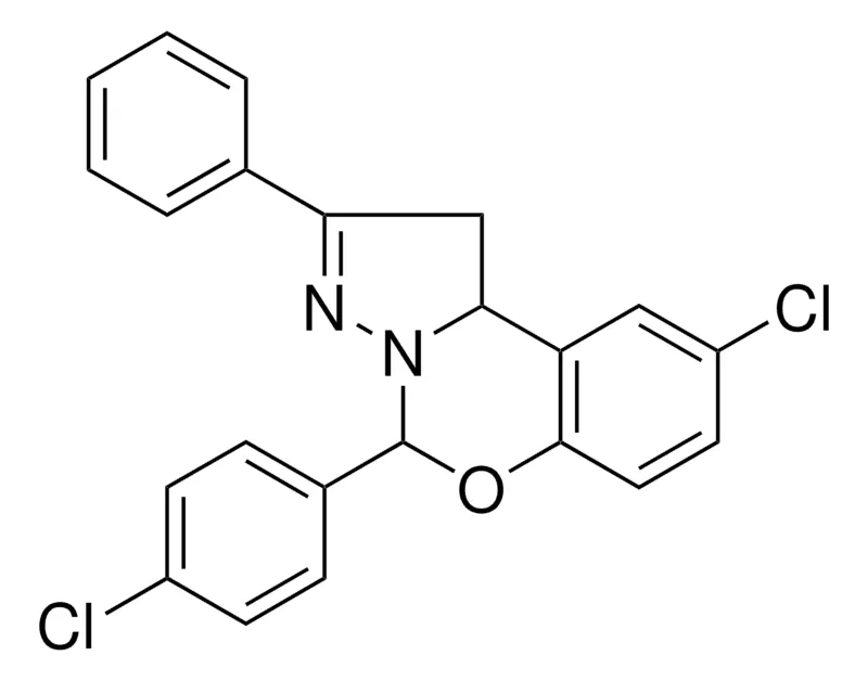 Sigma-Aldrich 8-CL-4-(4-CL-PH)-2-PHENYL-1,9B-DIHYDRO-5-OXA-3,3A-DIAZA-CYCLOPENTA(A)NAPHTHALENE,AldrichCPR