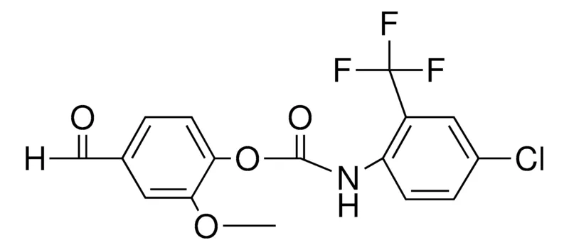 Sigma-Aldrich 4-FORMYL-2-METHOXYPHENYL N-(4-CHLORO-2-(TRIFLUOROMETHYL)PHENYL)CARBAMATE,AldrichCPR