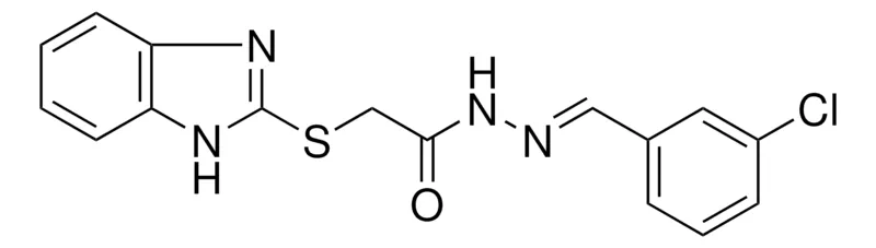 Sigma-Aldrich 2-(1H-BENZOIMIDAZOL-2-YLSULFANYL)-ACETIC ACID (3-CHLORO-BENZYLIDENE)-HYDRAZIDE,AldrichCPR