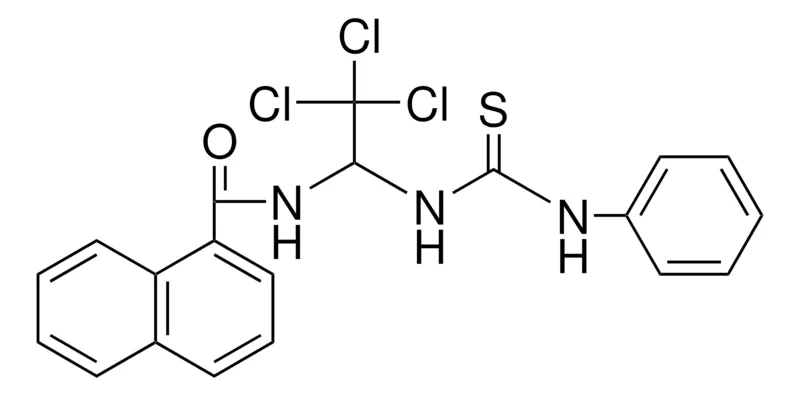 Sigma-Aldrich NAPHTHALENE-1-CARBOXYLIC ACID (2,2,2-TRICHLORO-1-(3-PH-THIOUREIDO)-ETHYL)-AMIDE,AldrichCPR