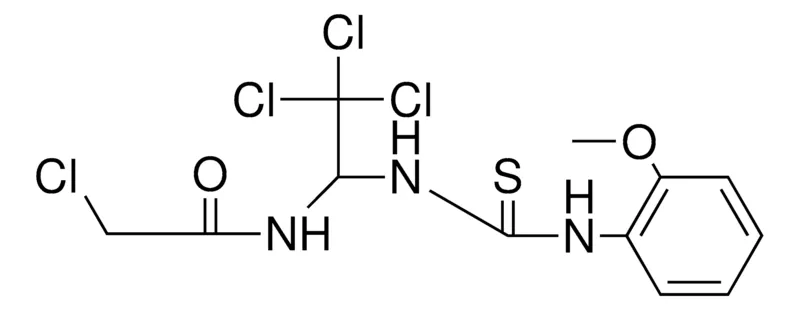 Sigma-Aldrich 2-CHLORO-N-(2,2,2-TRICHLORO-1-(3-(2-METHOXY-PHENYL)-THIOUREIDO)-ETHYL)-ACETAMIDE,AldrichCPR