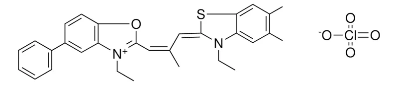 Sigma-Aldrich ET-((ET-DI-ME-BENZOTHIAZOL-YLIDENE)-ME-PROPENYL)-PH-BENZOOXAZOL-IUM, PERCHLORATE,AldrichCPR