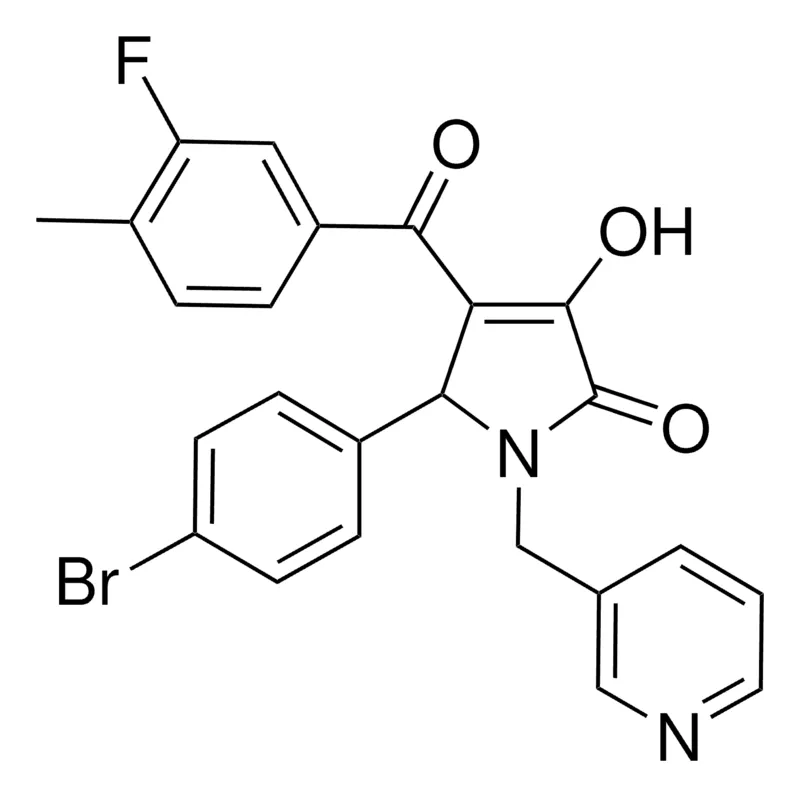 Sigma-Aldrich 5-(4-BROMOPHENYL)-4-(3-FLUORO-4-METHYLBENZOYL)-3-HYDROXY-1-(3-PYRIDINYLMETHYL)-1,5-DIHYDRO-2H-PYRROL-2-ONE,AldrichCPR