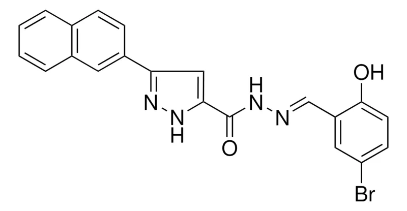 Sigma-Aldrich 5-NAPHTHALEN-2-YL-2H-PYRAZOLE-3-CARBOXYLIC ACID (5-BR-2-HO-BENZYLIDENE)HYDRAZIDE，AldrichCPR