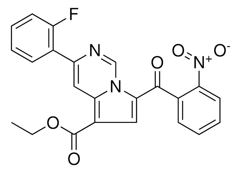 Sigma-Aldrich ET 3-(2-FLUOROPHENYL)-7-(2-NITROBENZOYL)PYRROLO(1,2-C)PYRIMIDINE-5-CARBOXYLATE,AldrichCPR