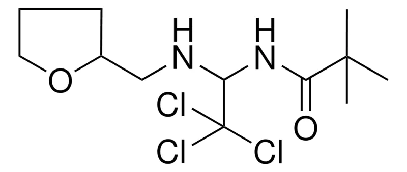 Sigma-Aldrich 2,2-DIMETHYL-N-(2,2,2-TRICHLORO-1-((4H-FURAN-2-YLMETHYL)-AMINO)-ET)-PROPIONAMIDE,AldrichCPR