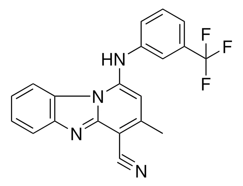 Sigma-Aldrich 3-ME-1-(3-TRI-F-ME-PHENYLAMINO)-BENZO(4,5)IMIDAZO(1,2-A)PYRIDINE-4-CARBONITRILE,AldrichCPR