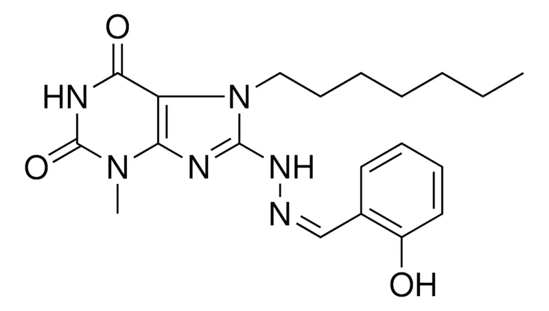 Sigma-Aldrich 7-HEPTYL-8-(N'-(2-HO-BENZYLIDENE)-HYDRAZINO)-3-ME-3,7-DIHYDRO-PURINE-2,6-DIONE,AldrichCPR
