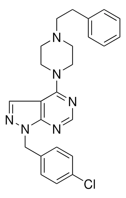 Sigma-Aldrich 1-(4-CHLOROBENZYL)-4-(4-(2-PH-ETHYL)-1-PIPERAZINYL)-1H-PYRAZOLO(3,4-D)PYRIMIDINE,AldrichCPR
