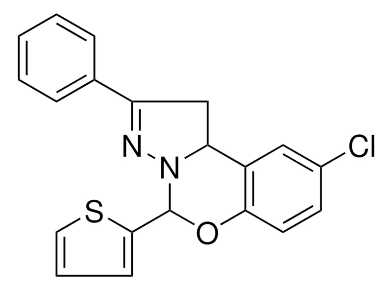 Sigma-Aldrich 8-CL-2-PH-4-THIOPHEN-2-YL-1,9B-DIHYDRO-5-OXA-3,3A-DIAZA-CYCLOPENTA(A)NAPHTHALENE,AldrichCPR