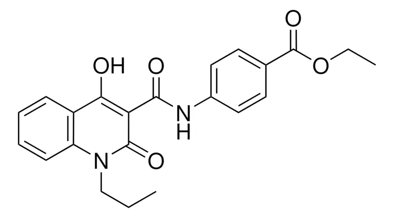 Sigma-Aldrich 4-((4-HO-2-OXO-1-PR-1,2-2H-QUINOLINE-3-CARBONYL)-AMINO)-BENZOIC ACID ETHYL ESTER,AldrichCPR