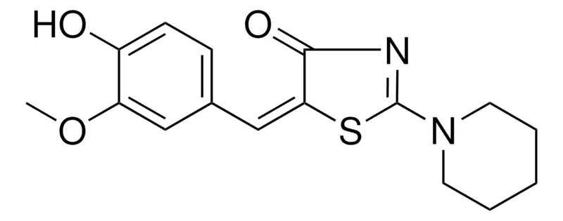 Sigma-Aldrich 5-(4-HYDROXY-3-METHOXYBENZYLIDENE)-2-(1-PIPERIDINYL)-1,3-THIAZOL-4(5H)-ONE,AldrichCPR