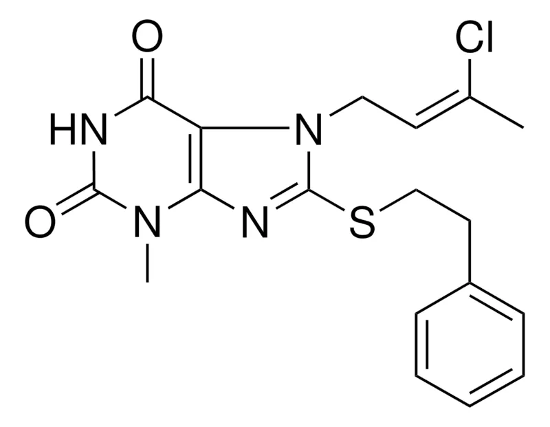 Sigma-Aldrich 7-(3-CL-BUT-2-ENYL)-3-METHYL-8-PHENETHYLSULFANYL-3,7-DIHYDRO-PURINE-2,6-DIONE，AldrichCPR