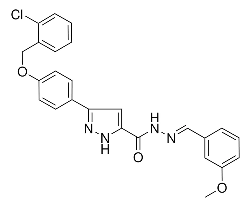 Sigma-Aldrich 3-(4-((2-CL-BENZYL)OXY)PH)N'-(3-METHOXYBENZYLIDENE)-1H-PYRAZOLE-5-CARBOHYDRAZIDE,AldrichCPR